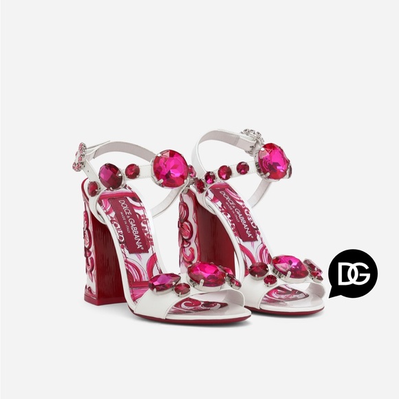 NWOT dolce and Gabbana patent leather sandals heels - Picture 1 of 7